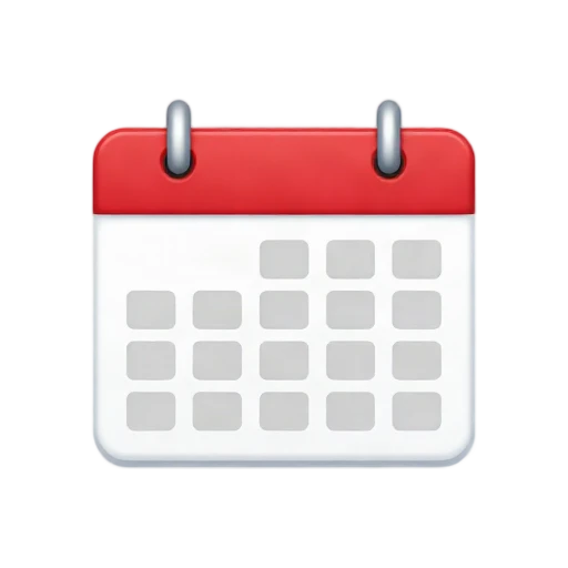 Blank calendar page