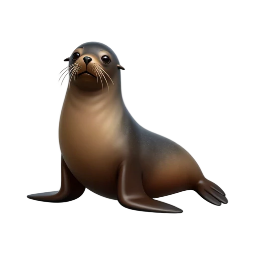 California sea lion with small external ears and long foreflippers
