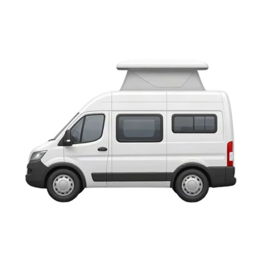 Camper Van with high pop-top roof and side camping window
