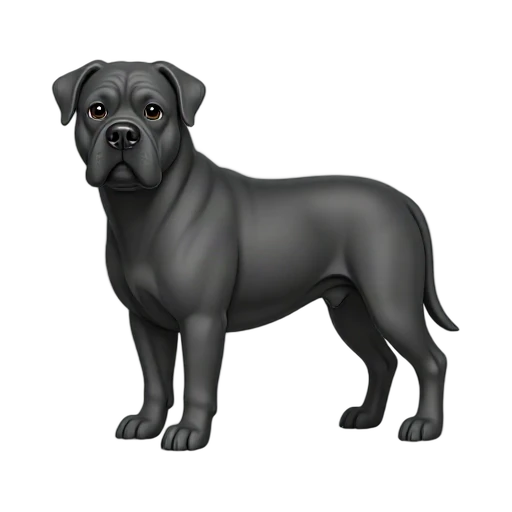 Charcoal gray Cane Corso standing