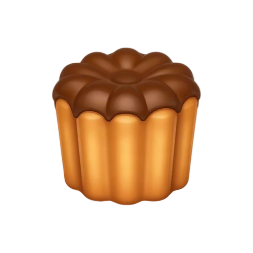 Dark caramelized canelé pastry emoji
