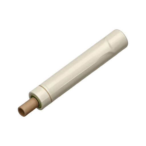 Unlit paper cannabis joint with a short filter and a twisted tapered end