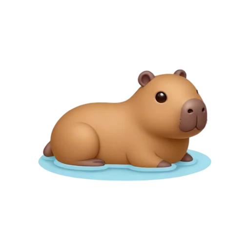 Capybara bathing emoji