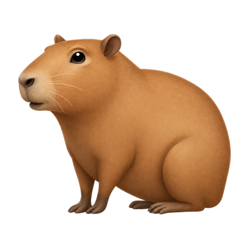 Calm sitting capybara emoji