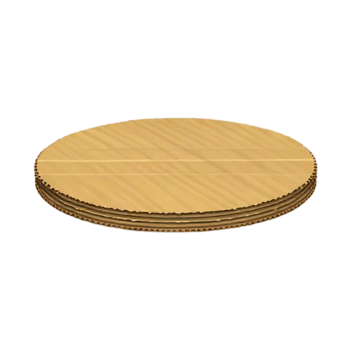 Oval corrugated cardboard cat scratcher pad with layered ridges