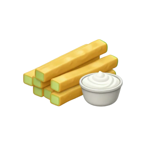 Breaded zucchini sticks with green centers and ranch dip