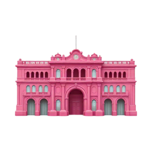 rose-pink palace and arched central facade, depicting Casa Rosada.