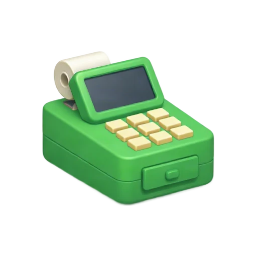 Green cash register