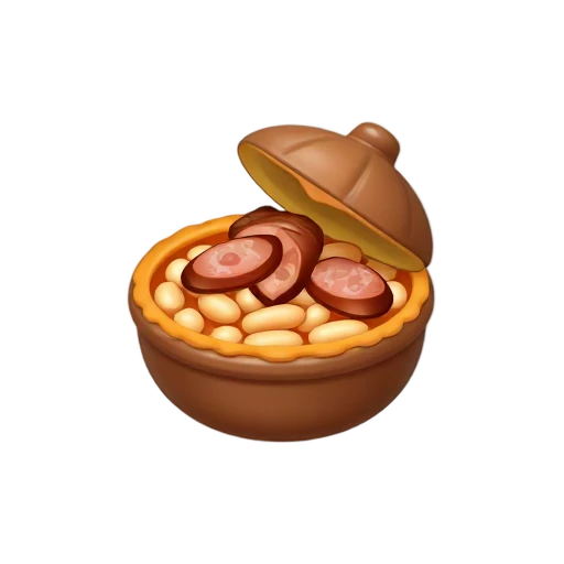 Cassoulet white beans sausage and duck emoji