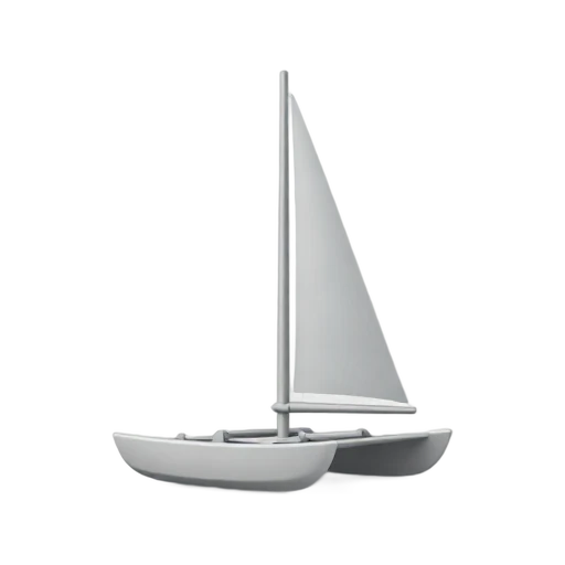 Catamaran with two parallel narrow hulls and wide connecting deck