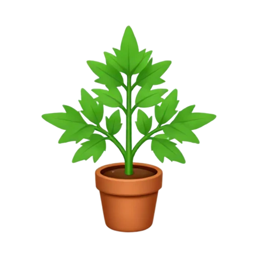 Potted catnip plant with jagged aromatic green leaves