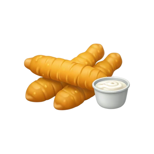 Golden chicken tender strips beside dipping sauce