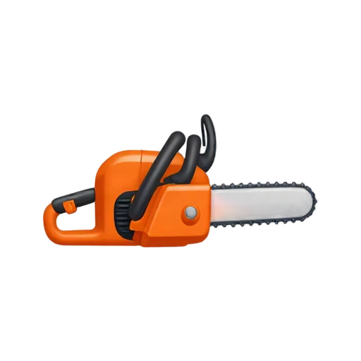 Orange chainsaw