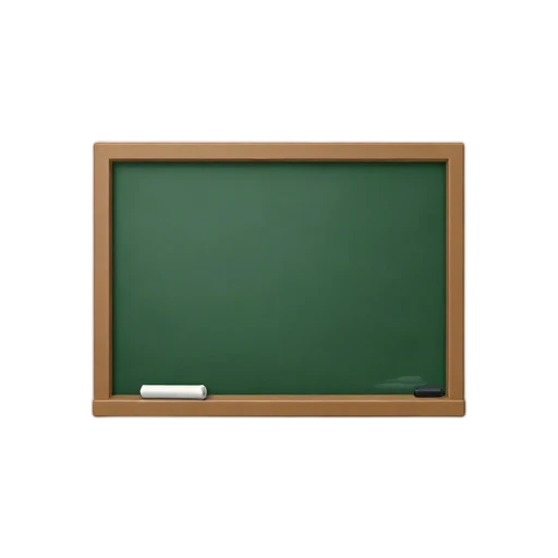 Green chalkboard with white chalk emoji