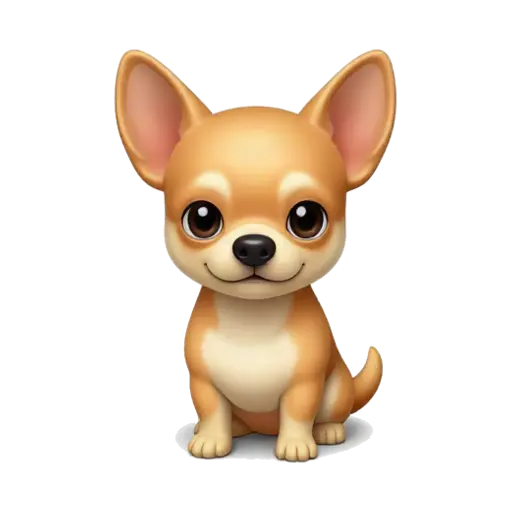 Tiny tan Chihuahua sitting