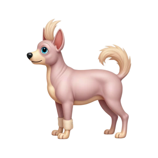 Hairless Chinese Crested dog emoji