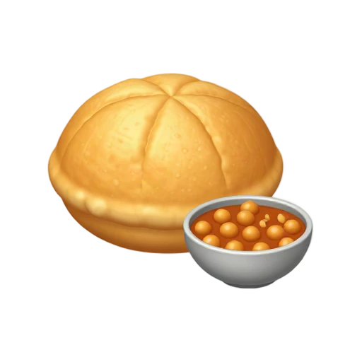 Chole bhature chickpea curry with puffed golden fried bread