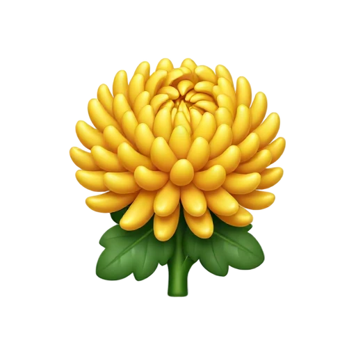 Chrysanthemum with many thin golden-yellow petals and rounded dense bloom