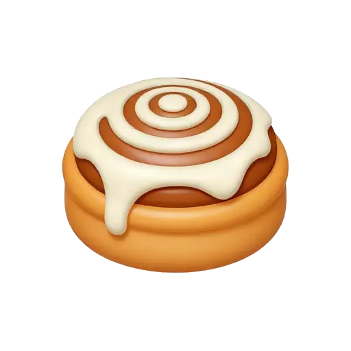Iced cinnamon roll pastry