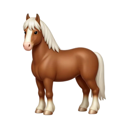 Chestnut Clydesdale horse emoji