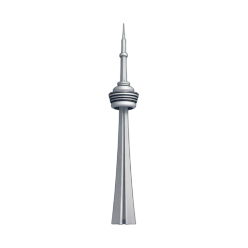 CN Tower with circular observation deck and antenna