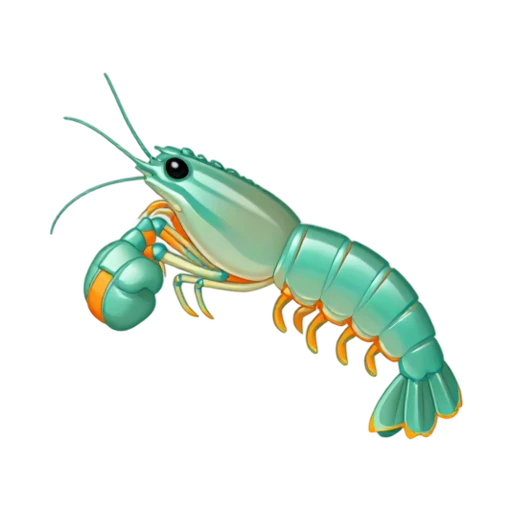 Colorful mantis shrimp emoji