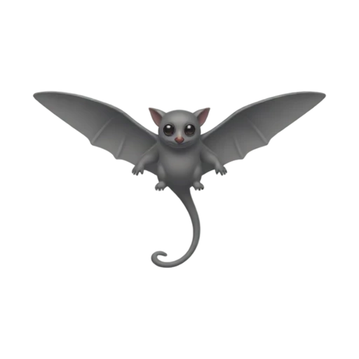 Gliding colugo with broad membrane emoji