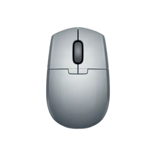 One smooth gray wireless computer mouse in front three-quarter view, single scroll wheel, no hand, shadow, or scenery.