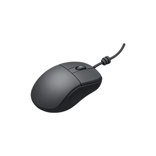 Wired computer mouse with a knotted cable