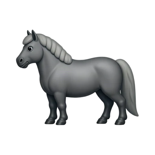 Gray Connemara pony emoji