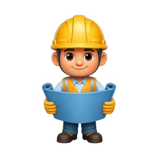 Construction worker wearing a yellow hard hat