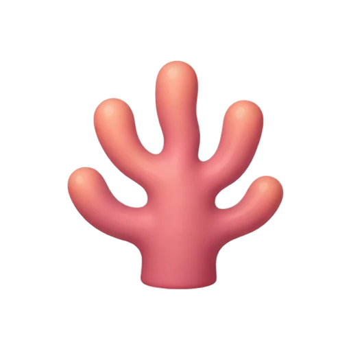 Pink and peach branching coral