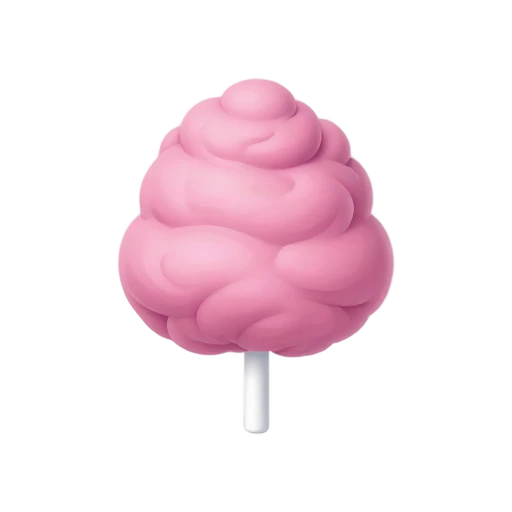 Pink cotton candy on a stick