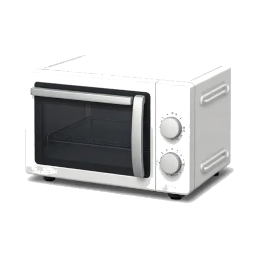 White countertop microwave oven