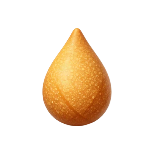 Golden coxinha chicken croquette emoji