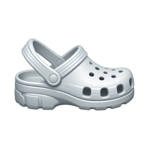 One chunky Crocs-style foam clog shoe with a perforated rounded toe box and a pivoting heel strap behind its open heel