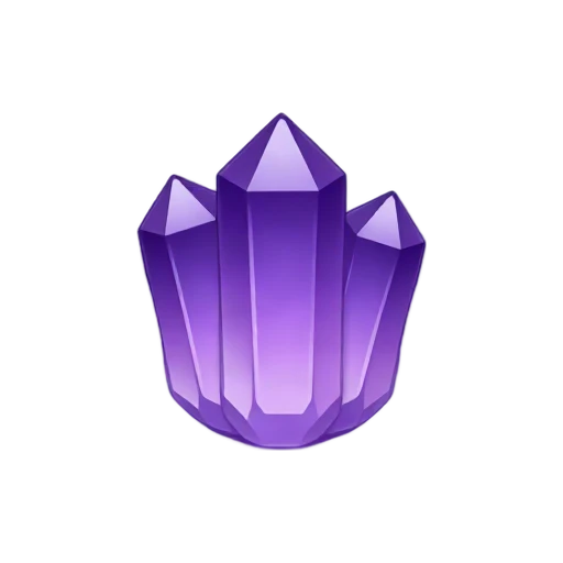 Purple amethyst crystal cluster