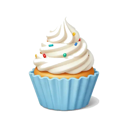 Vanilla cupcake with white frosting