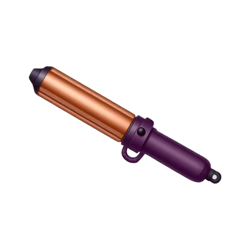Curling iron with heated barrel, hinged clamp, and insulated handle