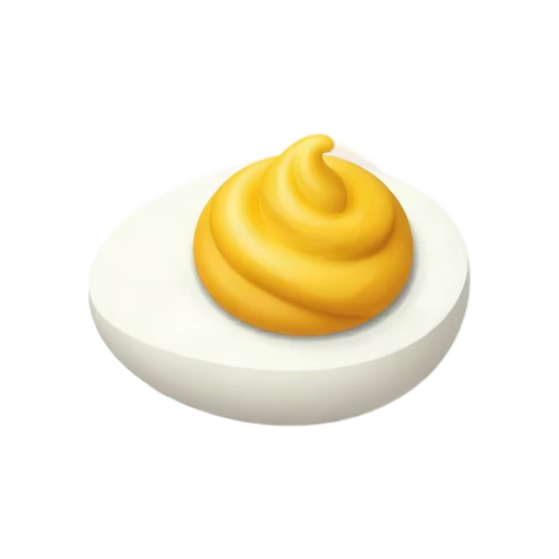 Deviled egg with yellow yolk filling