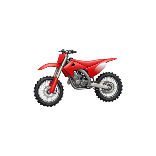 Airborne red dirt bike emoji