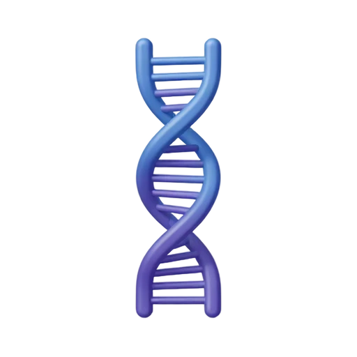 Blue purple DNA double helix