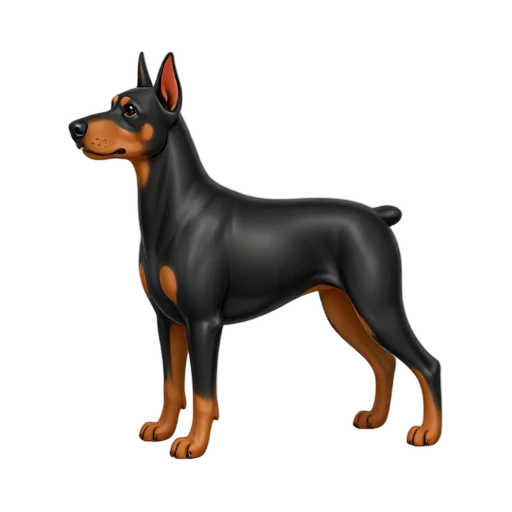 Black-and-rust Doberman Pinscher standing