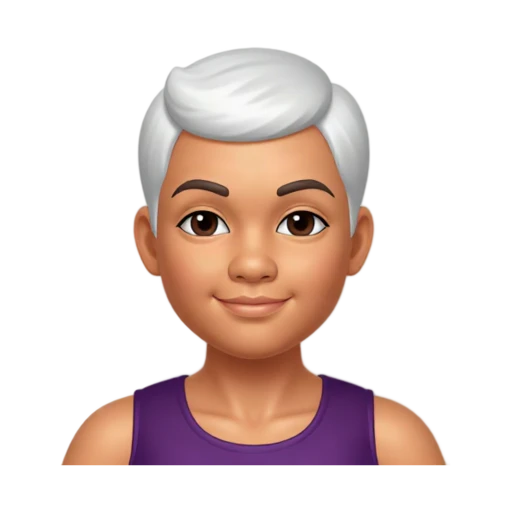 Doja Cat smiling in a deep purple top