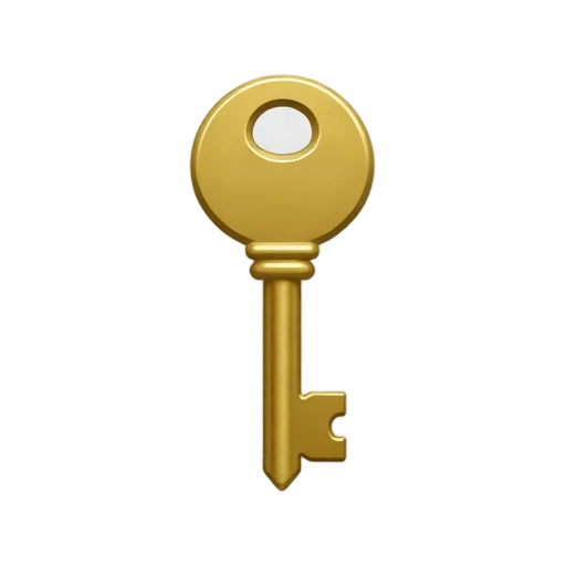 Brass house key