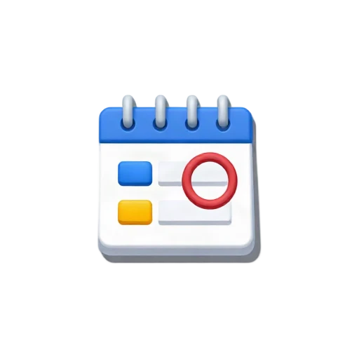 Double-booked calendar emoji