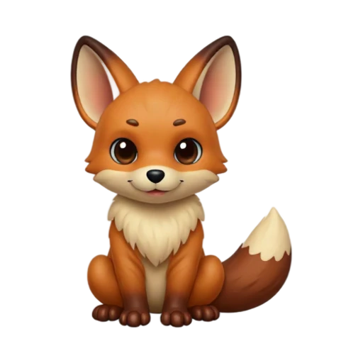 Brown foxlike creature with fluffy neck ruff emoji
