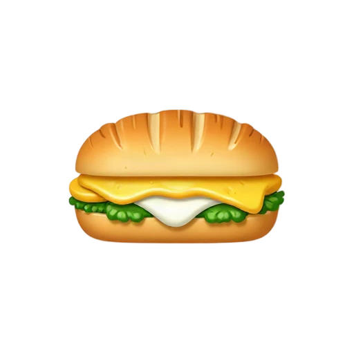 Egg pesto mozzarella breakfast sandwich emoji