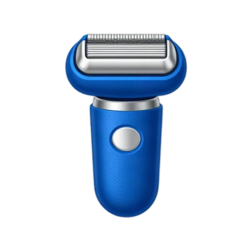 Electric foil shaver with rectangular shaving head and textured handle