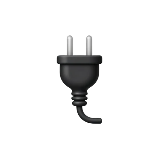 Black electric plug